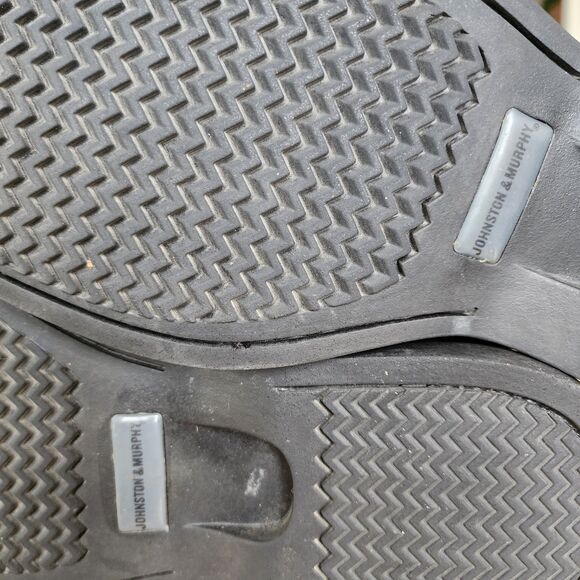 ​Johnston & Murphy Men 13 W Black Leather Shoes Comfort Oxfords Sheepskin Lining main image 5